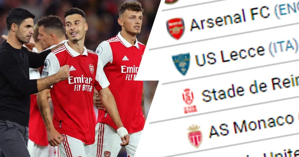 Arsenal nomme quatrieme plus jeune equipe des meilleures ligues europeennes 1024x538 1